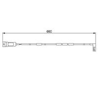 Brake pad wear sensor Disc Brake 1 987 474 909 BOSCH for OPEL VECTRA A CALIBRA A