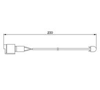 Bosch Brake Pad Wear Sensor - Warning Contact 1 987 474 910 for BMW 5 E34 M20/B20/M50/M21/D24