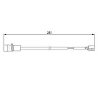 Bosch Brake Pad Wear Sensor 1 987 474 924 - for Porsche 911 Convertible 930 21 930 25