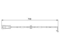 Brake pad wear sensor Disc Brake 1 987 474 934 BOSCH for OPEL OMEGA B