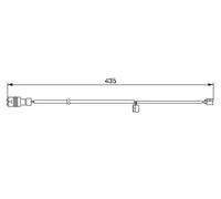Brake pad wear sensor Disc Brake 1 987 474 992 BOSCH for PORSCHE 911 Convertible