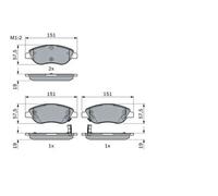 Brake pads 0 986 424 042 BOSCH for FIAT TIPO Saloon TIPO Hatchback TIPO Estate