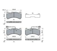 BOSCH 0 986 424 104 Brake pad set