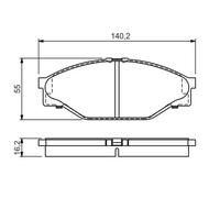 Brake pads 0 986 424 225 BOSCH for TOYOTA REGIUS IV MPV HIACE IV Van