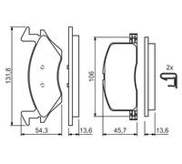 Bosch Brake Pad Set 0 986 424 264 – Disc Brake for Toyota Starlet