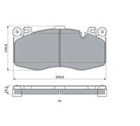 BOSCH 0 986 424 387 Brake pad set
