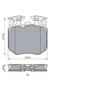 Bosch BP2288 - Brake Pads Car Front Axle - Bosch Quality - Reduced Noise and Dust - ECE-R90 Certified - Copper-Free - 1 Set of 4 Pads