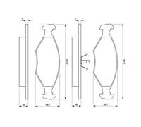 Brake pads 0 986 424 514 BOSCH for FIAT PALIO PALIO Weekend SIENA