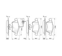 0986 424 537 Front Brake Pad Set 4x Pads Integrated Wear Indicator Braking Bosch