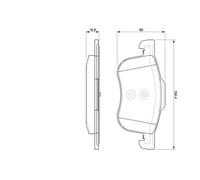 Bosch 0986424540 Disc Brake Brake Pad Set Front Braking System Fits Volvo