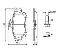Bosch Brake Pad Set - fits VOLVO S40 Mk1 1.8 Front 97-04 - 30623253/30623259 - New
