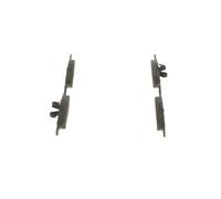 Bosch Brake Pad Set 0 986 424 558 - Low-Metallic, Anti-Squeak Plate, Piston Clip - Ford Fiesta/Focus