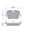 Brake Pad Set, disc brake for BOSCH 986 424 623 for JAGUAR XJ (X351) 3 2009-2016