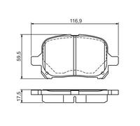 Bosch Brake Pad Set 0 986 424 639 - Front Axle, Fits Toyota/Lexus, ECE-R90, 4 pcs