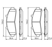 BOSCH 0 986 424 656 Brake pad set
