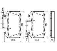 BOSCH 0 986 424 658 Brake pad set