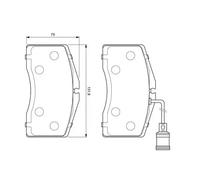 Bosch Brake Pad Set 0 986 424 664 - Disc Brake - Fits Audi A8 D2