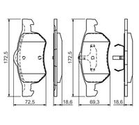 Brake pads 0 986 424 668 BOSCH for CHRYSLER DODGE