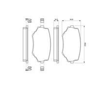 BOSCH 0 986 424 669 Brake pad set