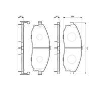 Bosch Brake Pad Set 0 986 424 670 - Disc Brake, Fits Hyundai H-1/Starex Bus