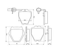 Bosch Brake Pad Set 0 986 424 690 - Front, 4 pcs, for VW Passat 2.3 V5 4Motion 2.8