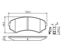 BOSCH 0 986 424 709 Brake pad set