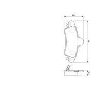 Brake pads 0 986 424 744 BOSCH for FORD MONDEO Mk II MONDEO Mk II Saloon
