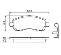 Brake pads 0 986 424 770 BOSCH for SUBARU IMPREZA Estate LEGACY Mk II Estate