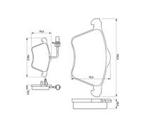 Brake pads 0 986 424 780 BOSCH for VW FORD SEAT