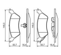 Brake pads 0 986 424 816 BOSCH for CHRYSLER DODGE