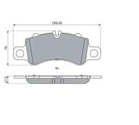 Genuine BOSCH Front Brake Pad Set for Porsche 911 Carrera T 3.0 (01/18-12/19)