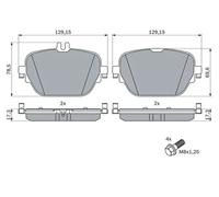 BOSCH 0 986 424 858 Brake pad set