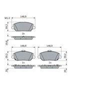 Bosch Brake Pad Set 0 986 424 862 – Front Axle, ECE-R90, Copper-Free, 4 pcs
