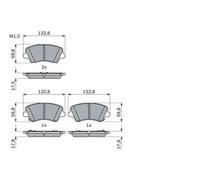 BOSCH 0 986 424 863 Brake pad set