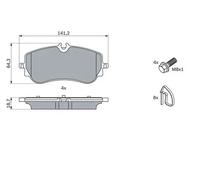 Bosch Brake Pad Set 0 986 424 875 - Rear Axle, ECE-R90, Copper-Free, Reduced Noise & Dust, 4 pcs