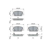 BOSCH 0 986 424 896 Brake pad set