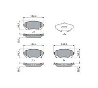 BOSCH 0 986 424 898 Brake pad set