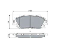 Brake pads 0 986 424 899 BOSCH for TOYOTA LEXUS
