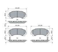 Brake pads 0 986 424 916 BOSCH for ISUZU D-MAX II