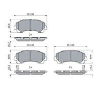 Brake pads 0 986 424 916 BOSCH for ISUZU D-MAX II