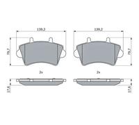 Bosch 0986424938 Brake Pad Set (BP2556)