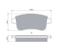 Brake pads 0 986 424 942 BOSCH for MITSUBISHI ASX