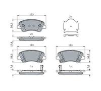 Bosch Brake Pad Set BP2570 - 0986424952