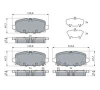 Brake pads 0 986 424 963 BOSCH for JEEP COMPASS