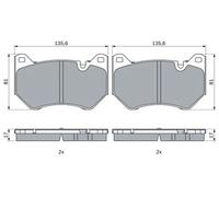 Brake pads 0 986 424 966 BOSCH for AUDI Q5 Q5 Sportback
