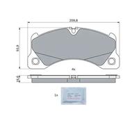 Brake pads 0 986 424 970 BOSCH for PORSCHE CAYENNE CAYENNE Coupe