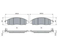 Brake pads 0 986 424 973 BOSCH for NISSAN NV200 Van NV200 / EVALIA Bus LEAF