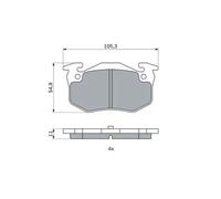 Brake pads 0 986 424 992 BOSCH for PEUGEOT RENAULT