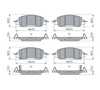 BOSCH 0 986 460 017 Brake pad set