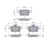 BOSCH 0 986 460 019 Brake pad set